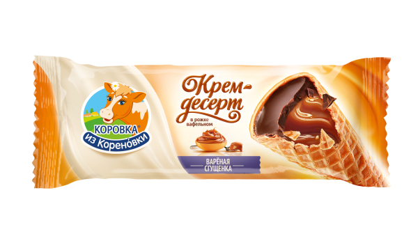 Крем-десерт сливочный с молоком сгущенным вареным глазирован...