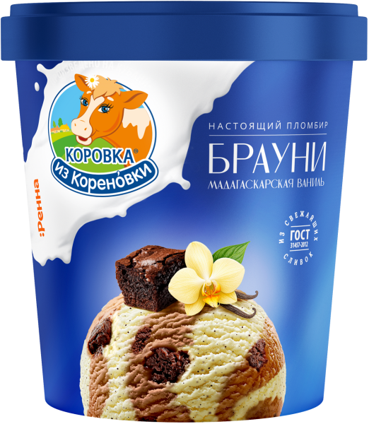 Мороженое пломбир ванильное и шоколадное со вкусом печенье-к...