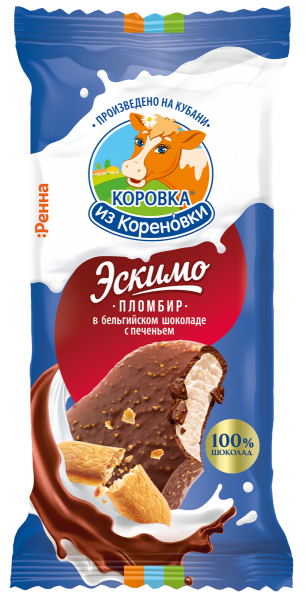 Мороженое пломбир ванильный эскимо в бельгийском шоколаде с ...