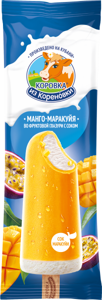 Мороженое эскимо пломбир ванильный во фруктовой глазури «ман...