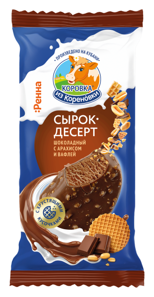 Сырок-десерт творожный шоколадный глазированный в молочно-шо...