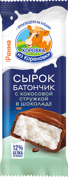 Сырок творожный с кокосовой стружкой глазированный в молочно...